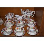 A 19TH CENTURY SUNDERLAND PINK LUSTRE PART TEASET, (16)