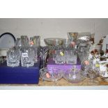 VARIOUS CUT GLASS, etc (some boxed)