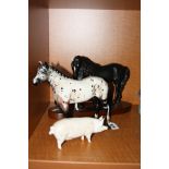 THREE PIECES OF BESWICK, to include 'Appaloosa Stallion' No.1772, Black Beauty and Foal No.2536