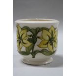 A MOORCROFT POTTERY JARDINIERE, Yellow Lily pattern, impressed and painted marks to base, height