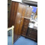 A QUANTITY OF 'STAG' BEDROOM FURNITURE, including a two door wardrobe, chest of seven drawers,