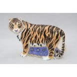 A BOXED LIMITED EDITION ROYAL CROWN DERBY PAPERWEIGHT, 'Siberian Tiger' from designers Choice