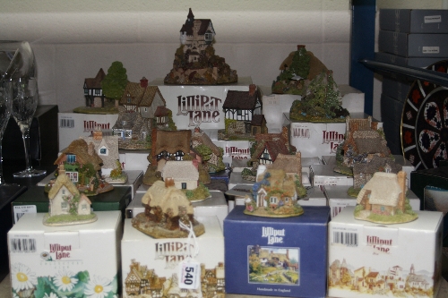 TWENTY TWO BOXED LILLIPUT LANE HOUSES, to include 'Secret Garden' (a/f), 'Flower Sellers', '