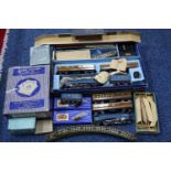 A COLLECTION OF MODEL RAILWAY 00 GAUGE TRACK, trains, wagons and accessories to include Hornby Dublo