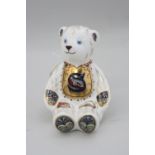 A BOXED ROYAL CROWN DERBY ALPHABET BEAR PAPERWEIGHT, 'S'