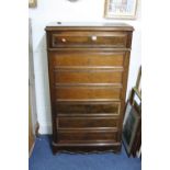 AN EARLY 20TH CENTURY CONTINENTAL SECRETAIRE ABATANT, upper frieze drawer above a fall front