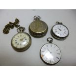 FOUR CONTINENTAL POCKET WATCHES