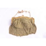 A CHAIN MAIL HANDBAG, to the strap stamped 9.375 on each link, no hallmarks/stamps to the clasp or