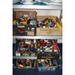 SIX BOXES OF VARIOUS DIECAST AND OTHER VEHICLES