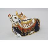 A BOXED ROYAL CROWN DERBY PAPERWEIGHT, 'Reindeer'