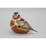 A BOXED ROYAL CROWN DERBY PAPERWEIGHT, 'Chaffinch'