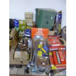 A SELECTION OF NEW OLD STOCK VINTAGE CAR PARTS, including bearings, gaskets, wheel cylinders, air