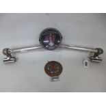 A ROVER CAR BADGE, mounted on bar and a The Boys Brigade badge (2)