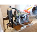 A 1931 AUSTIN 7 ENGINE MOUNTED ON BOARD, 12v conversion, rebuilt late 20th Century, good