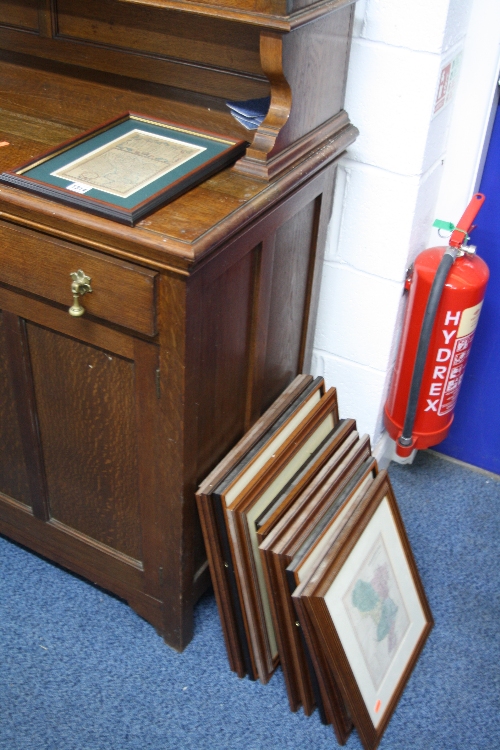 A QUANTITY OF FRAMED MAPS, including Derbyshire, Staffordshire, etc (14)