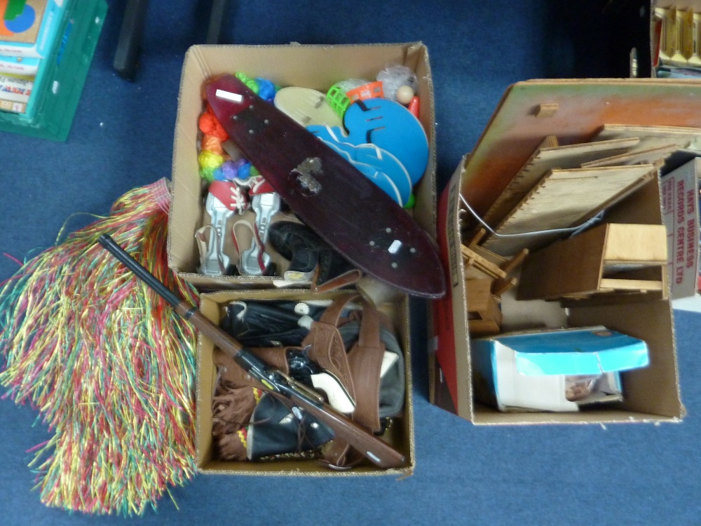 A QUANTITY OF ASSORTED TOYS, to include Mattel 'Winchester' rifle, pair of Mattel 'Fanner 50'