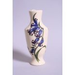A SMALL MOORCROFT POTTERY BUD VASE, Bluebell Harmony pattern, impressed and painted marks to base '