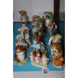 FIFTEEN BESWICK BEATRIX POTTER FIGURES, BP3b, to include 'Flospy, Mopsy and Cottontail', 'Old Mr