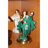TWO FRANKLIN MINT FIGURES, 'Fortune' (loose base) and 'Destiny' (2)