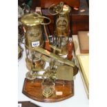 E THOMAS & WILLIAMS CAMBRIAN NO.133110 LAMP, Eccles Protector lamp, metronome, weights and scales,