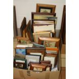 PICTURES, PRINTS AND PHOTOGRAPHS, to include scenic, still life etc (two boxes)