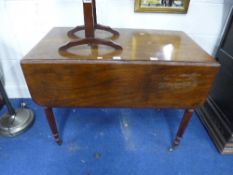 A 19TH CENTURY MAHOGANY PEMBROKE TABLE WITH DRAWER