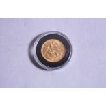 A GOLD SOVEREIGN ELIZABETH II 1959 UNCIRCULATED IN CAPSULE