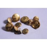 TEN MIXED ROYAL FLYING CORPS BUTTONS