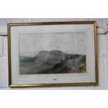 READ TURNER, figure with cattle on moors, signed and dated 1881 lower right, approximately 29cm x