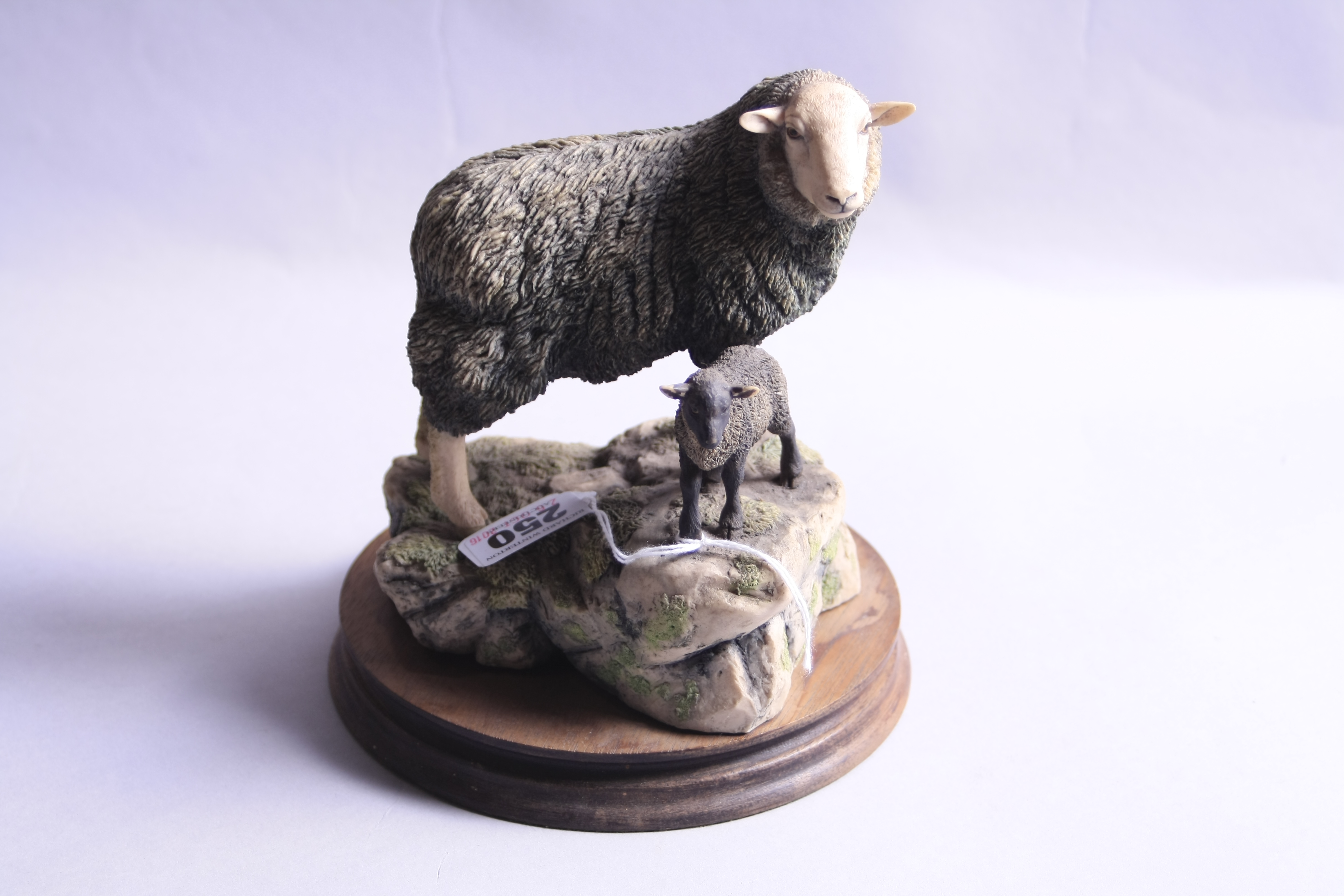 A BORDER FINE ARTS LIMITED EDITION FIGURE GROUP, 'Herdwick Ewe and Lamb' L79, style one, modelled by