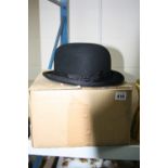 A CHRISTY'S LONDON BOWLER HAT, with box