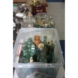 VARIOUS GLASS/STONEWARE BOTTLES, etc