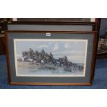 EIGHT LARGE FRAMED MILITARY PRINTS, all with Royal Artillery interest, 'The Siege of Seringapatam