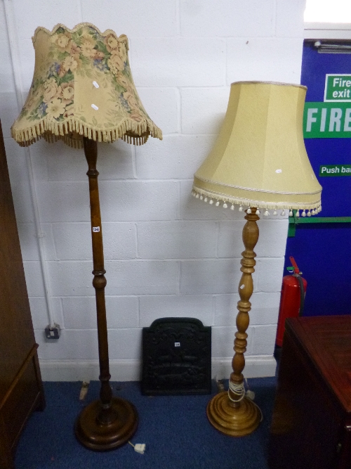 TWO STANDARD LAMPS WITH SHADES (2)