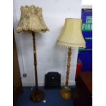 TWO STANDARD LAMPS WITH SHADES (2)