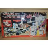 A BOXED HASBRO FIRST GENERATION TRANSFORMER AUTOBOT BATTLE STATION METROPLEX, complete except
