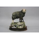 A BORDER FINE ARTS LIMITED EDITION FIGURE GROUP, 'Herdwick Ewe and Lamb' L79, style one, modelled by