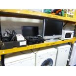 A PANASONIC 26' LCD TV, a box containing an oreck vacuum cleaner, TFT monitor, DVD player, etc (