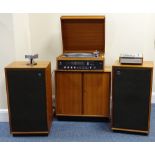 A DYNATRON TRANSPOWER SRX26 MUSIC SYSTEM, with gold ring Lenco GL75 turntable, LS3034 speakers,