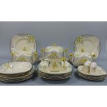 A COLLECTION OF BURLEIGH WARE MAYTIME DINNERWARES, two lidded vegetable tureens, lidded soup