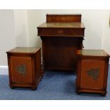 A PERIOD HIGH FIDELITY MUSIC SYSTEM, in the form of a davenport with two speakers and manuals,