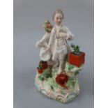 A DERBY FIGURE GROUP, c.1785, modelled as a couple gardening with flowers, plants and watering