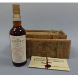 THE MACALLAN ANNIVERSARY MALT, 25 years old, distilled 1958, bottled 1984 in wooden box