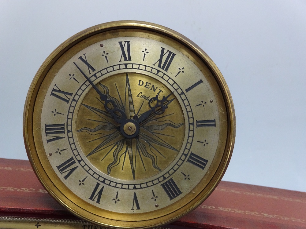 A GRAVITY CLOCK, by Dent of London, having brass cylindrical time piece with Roman numeral chapter - Image 4 of 5