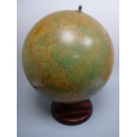 A PHILIPS 19 INCH TERRESTRIAL GLOBE, printed in Great Britain by George Philip & Son Ltd London