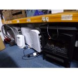 DIDOMAX ELECTRIC STOVE, three various electric heaters and a Hoover vacuum cleaner (5)