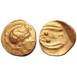 Sicily, Kamarina AV Diobol. Emergency issue, circa 406/5 BC. Head of Athena right, wearing Attic