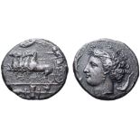 Sicily, Syracuse AR Dekadrachm. Dionysios I, struck circa 405-400 BC. Unsigned dies in the style