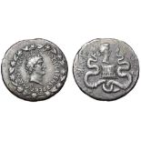 Marc Antony and Octavia AR Cistophoric Tetradrachm. Ephesus, 39 BC. M•ANTONIVS•IMP•COS•DESIG•