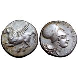 Sicily, Syracuse AR Stater. Time of Timoleon and the Third Democracy, circa 344-338 BC. Pegasos